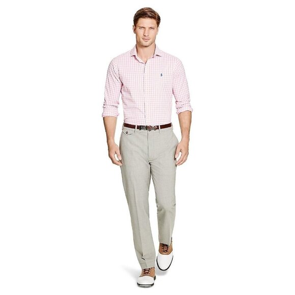 POLO Golf Ralph Lauren Mens Links Fit Stretch Wool Pant 34x27 Gray Performance - Picture 1 of 3